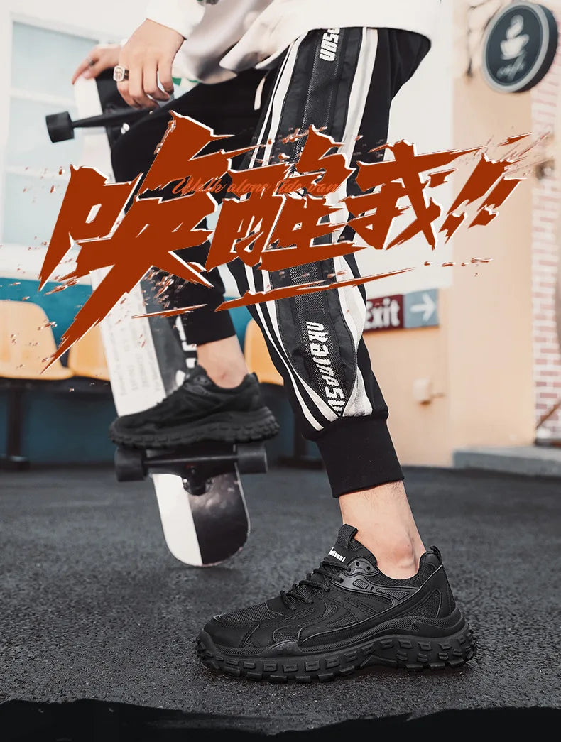 Breathable Casual Men's Sneaker Trendy Dad Comfortable Shoes for Man Sports Durable Thick-soled Sneakers Running Tenis Masculino