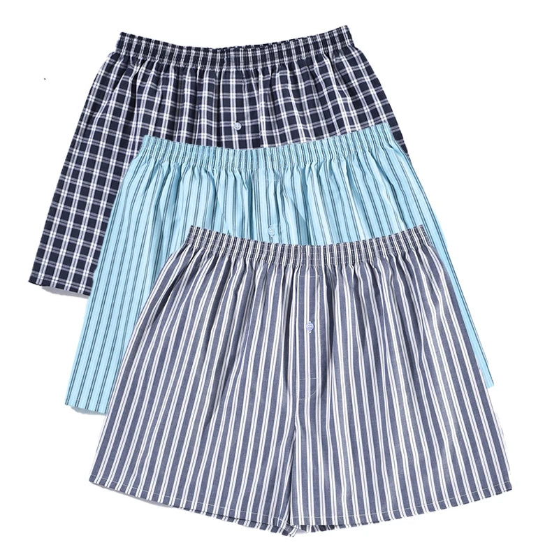 Cotton Men's Boxer Shorts, Summer Men's Comfort Shorts, Men's Breathable Underwear, Soft Shorts, Home Shorts, Special 3pcs Set