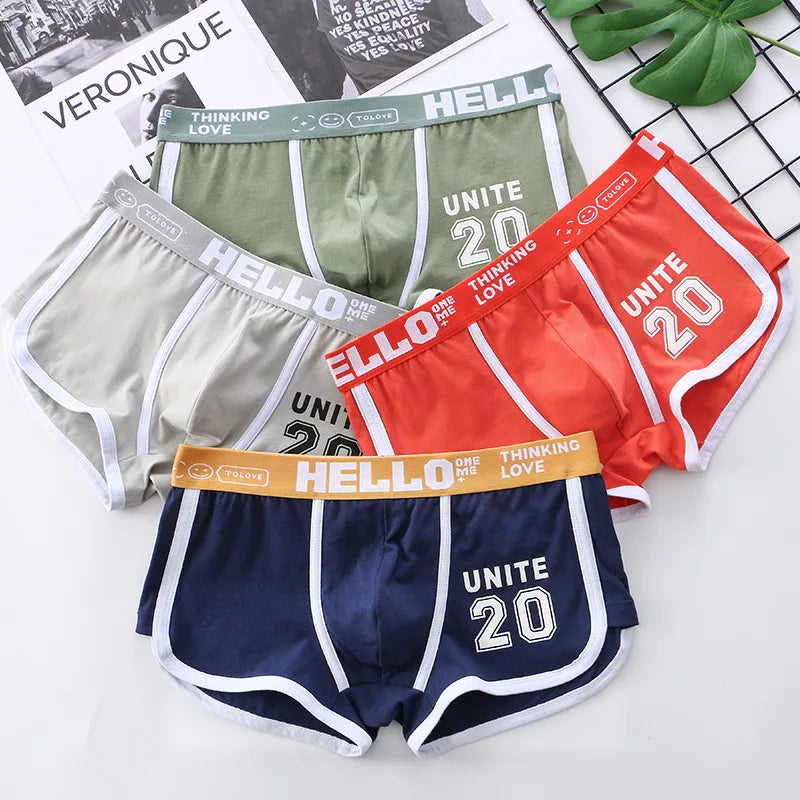 1/3/4 PCS Men's Underwear Boxer Shorts Sexy Panties Cotton Boxers Sports Comfort Man Underpants Shorts Homme U Convex Lingerie