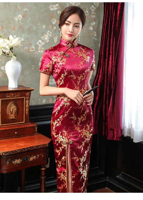 Fashion Clothes Party Vintage Casual Summer Elegant Traditional Chinese Clothing Cheongsams Chinese Dress Qipao Ethnic Style