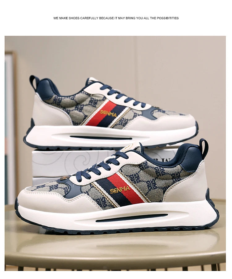 SENMA  Luxury Men's Shoes Men Casual Shoes Men's Skateboard Shoes Retro Platform Sneakers Unisex Women's Sports Shoes Sneakers