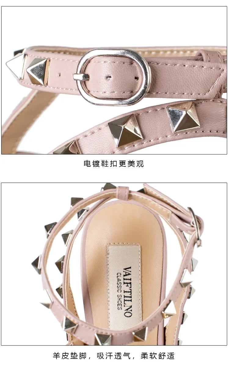 Woman Sandals Super High Heels Wedding Shoes for Women Women Sandals Designer Female Ladies Luxury Sexy Rivets