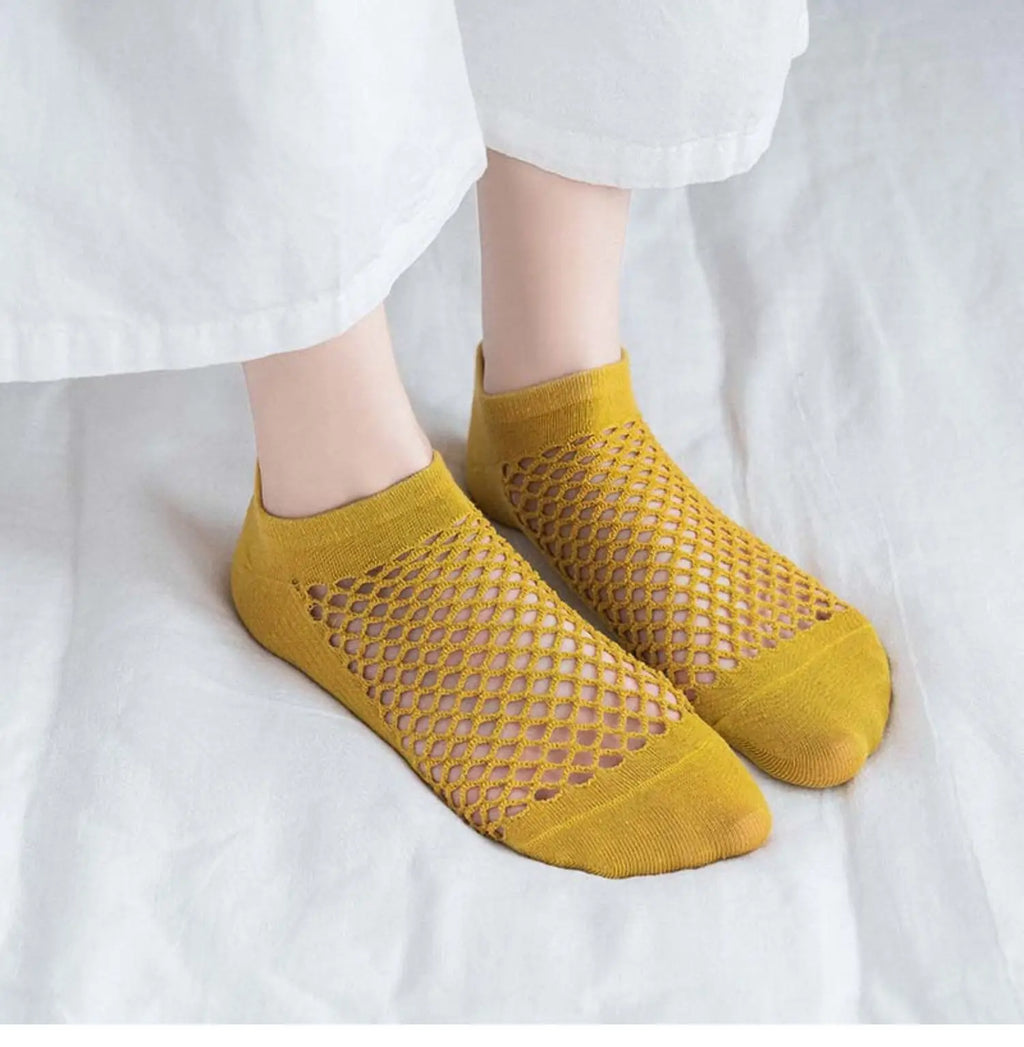 3pairs Women's Socks Breathable Fishnet Casual Ankle Sock Fashion Comfortable High Quality Summer Thin Ladies Calcetines Mujer