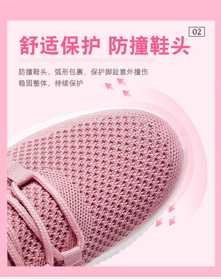Comfortable Women's Casual Sneakers Summer Breathable Flat Shoes Fashion Women Sneakers Versatile Lace-Up Running Shoes 2025 New