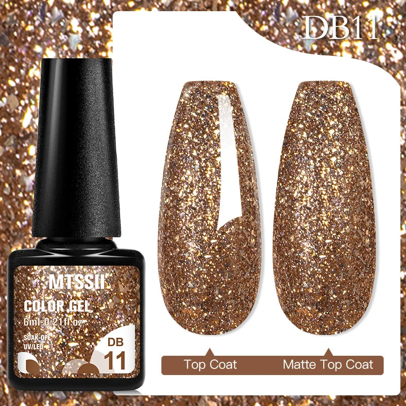 Mtssii 6ML Chocolate Color Gel Nail Polish Brown Semi Permanent UV Gel Autumn Winter Popular Soak Off Nail Art Gel Varnishes