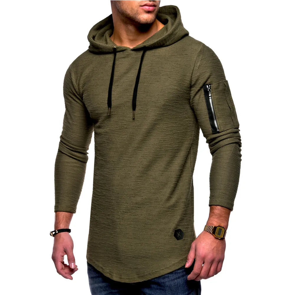 Mens Gym Thin Hoodie Long Sleeve Hoodies With Mask Sweatshirt Casual Splice Large Open-Forked Mask Hoodie Sweatshirt Hooded Tops