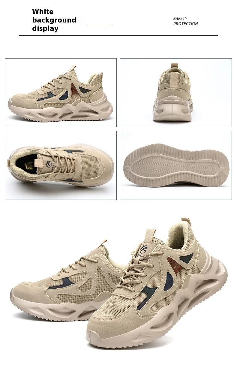 Lightweight Safety Shoes Men Women Work Shoes Steel Toe Cap Working Boots Sneakers Man Women Breathable Shoes Tactical Boots