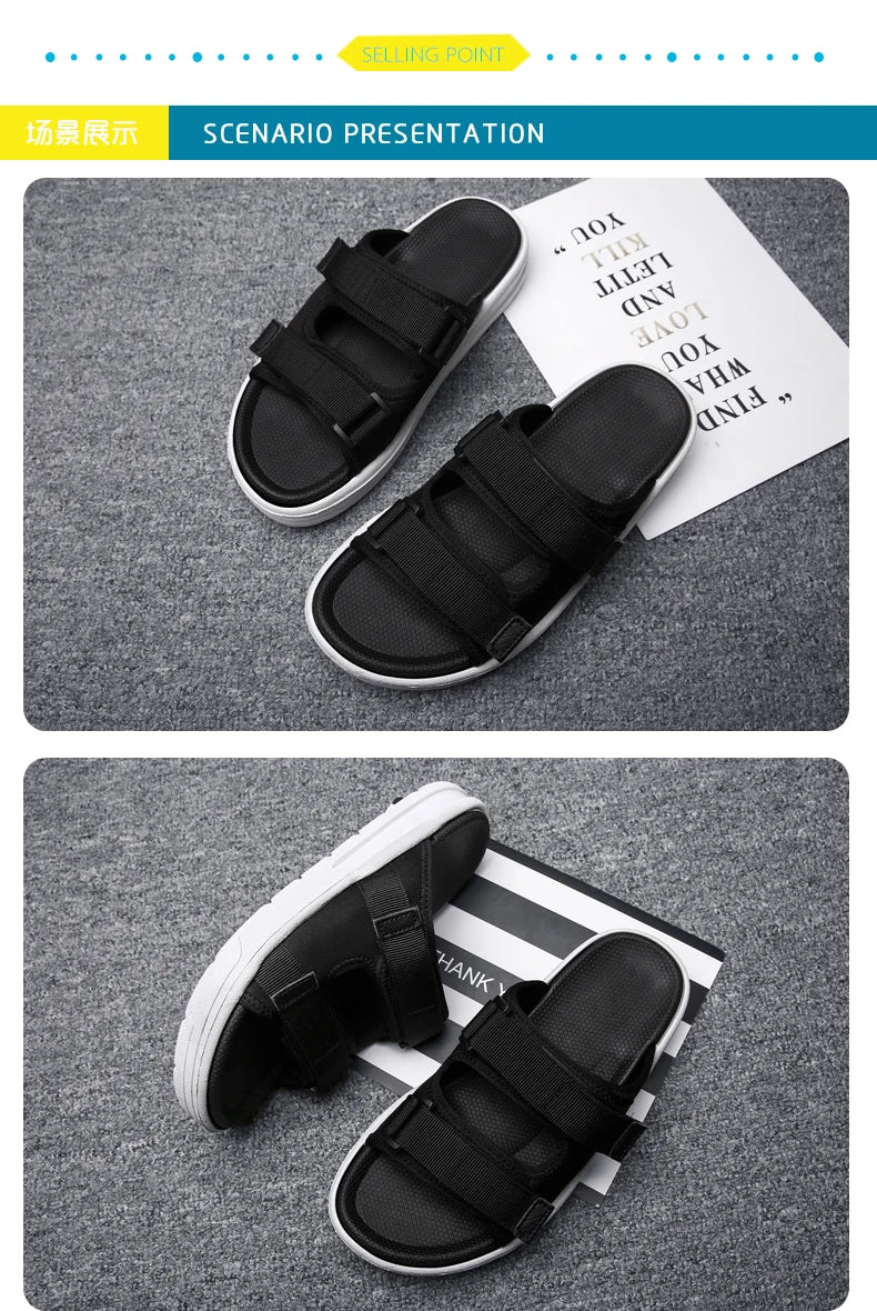 Men's Sandals Flat Sandals Men's Slippers Shoes for Men Wear-resistant Soft and Comfortable Indoor and Outdoor Non-slip Fashion