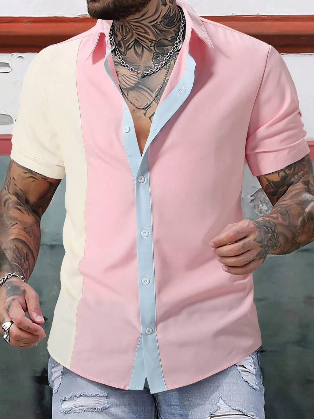 The new men's short-sleeved shirt for summer 2025 features a casual fashionable comfortable and soft 3D pattern print
