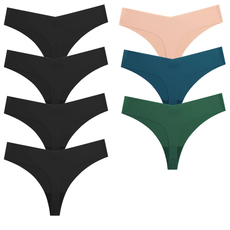 7 Pieces Sexy Lingerie Women's Seamless Panties Silk Female Underwear for Women Elasticity Thongs Secret G-String Fashion Tangas