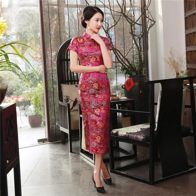 Fashion Clothes Party Vintage Casual Summer Elegant Traditional Chinese Clothing Cheongsams Chinese Dress Qipao Ethnic Style