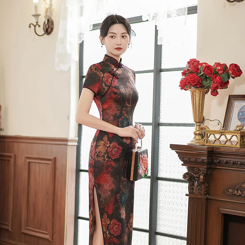 Fashion Clothes Party Vintage Casual Summer Elegant Traditional Chinese Clothing Cheongsams Chinese Dress Qipao Ethnic Style