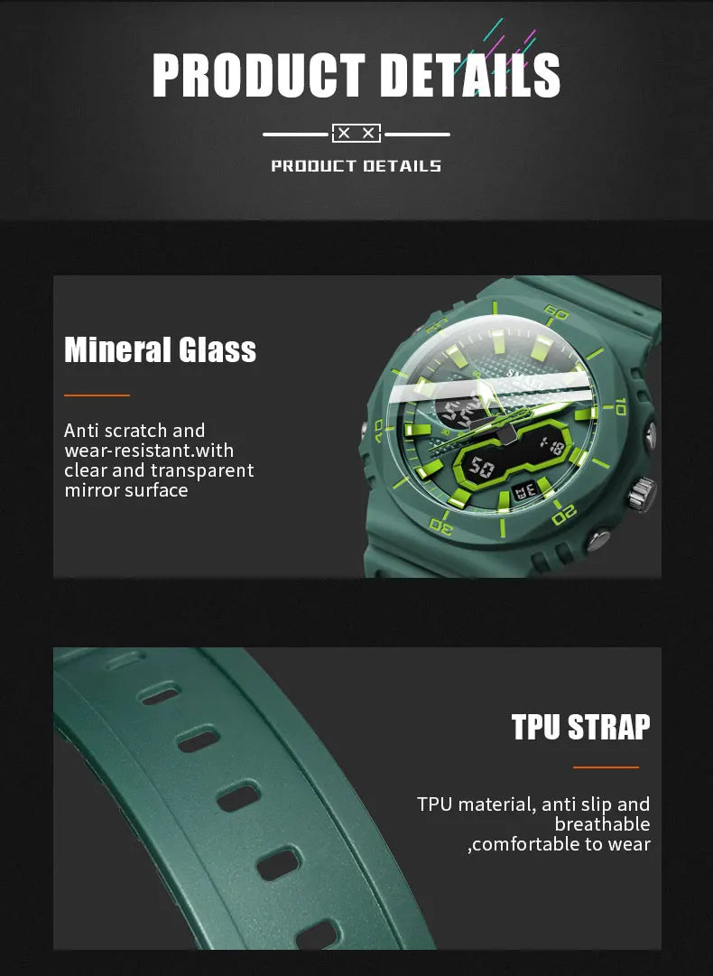 SMAEL Fashion Sport Watches for Unisex Top Brand Luxury Sports Chronograph Women Watch Waterproof Digital Quartz Wristwatch