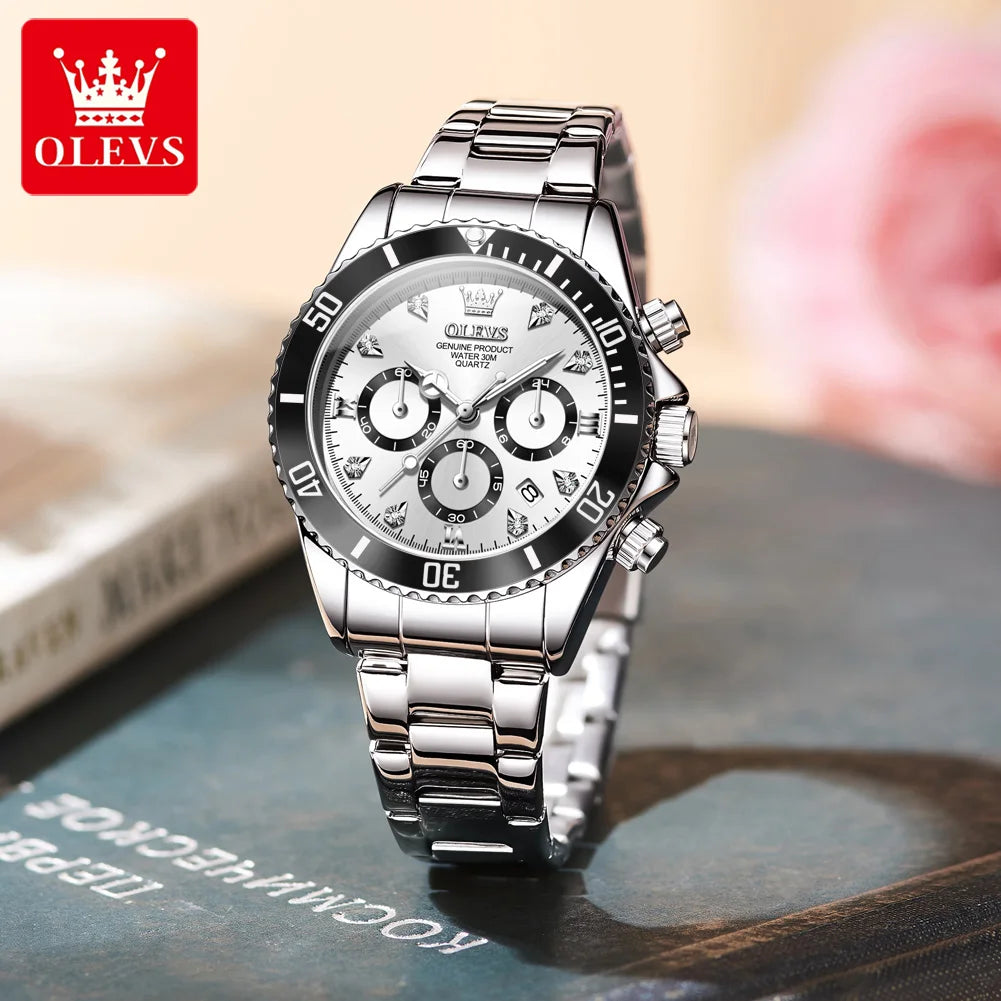 Luxury Women Watch Original Quartz Watch Multi functional HD Date Waterproof Luminous Chronograph Women Gift Watch