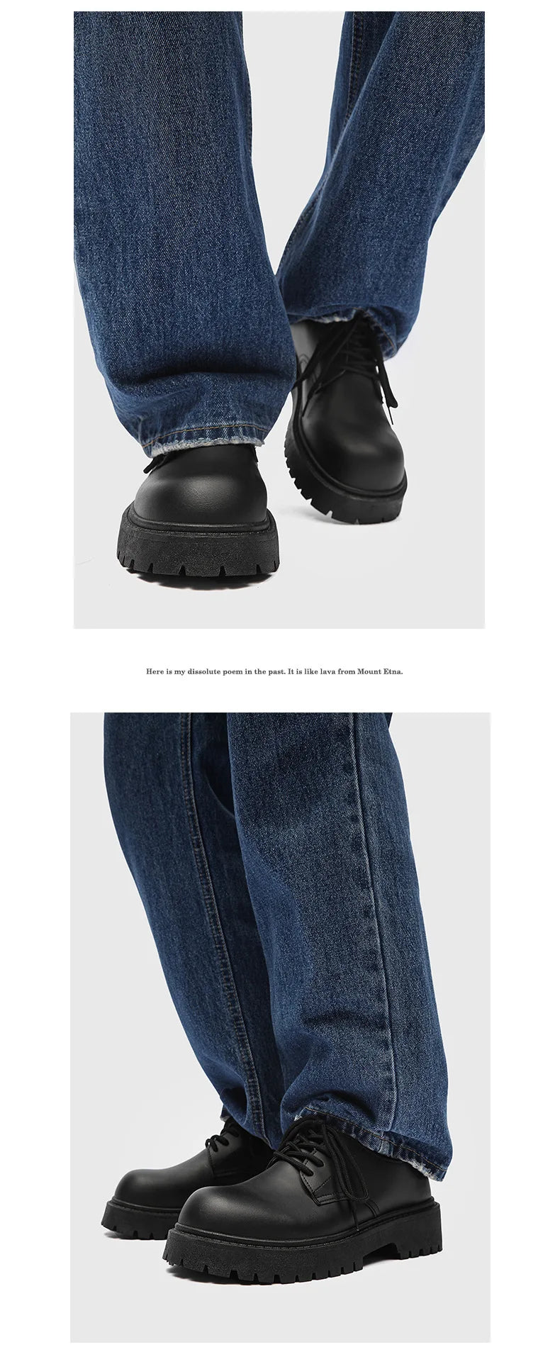 Plus Size Men Leather Shoes Black Platform Lace Up Casual Shoes for Young Men British Style Business Social Shoes Zapatos Hombre