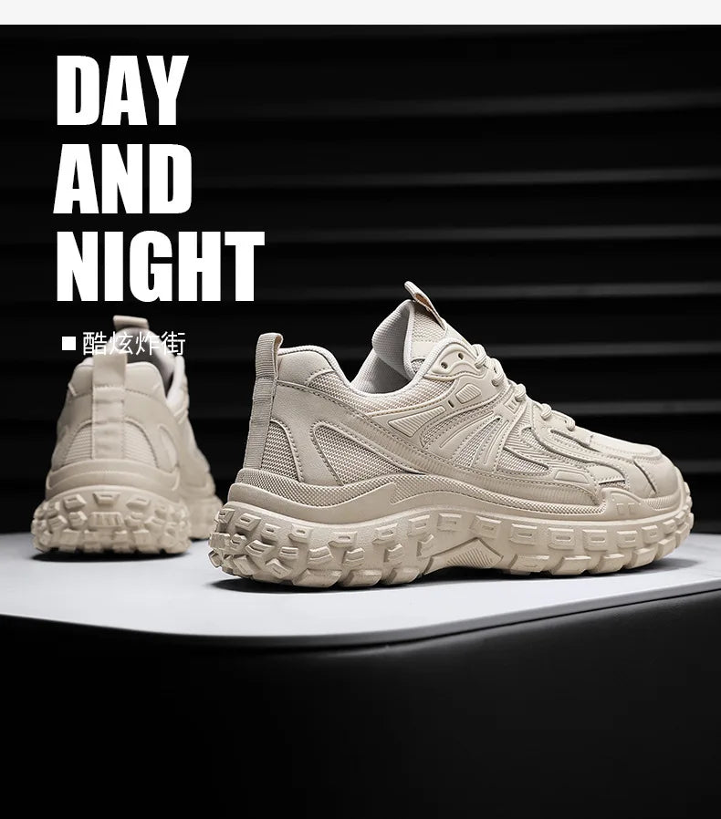 Breathable Casual Men's Sneaker Trendy Dad Comfortable Shoes for Man Sports Durable Thick-soled Sneakers Running Tenis Masculino