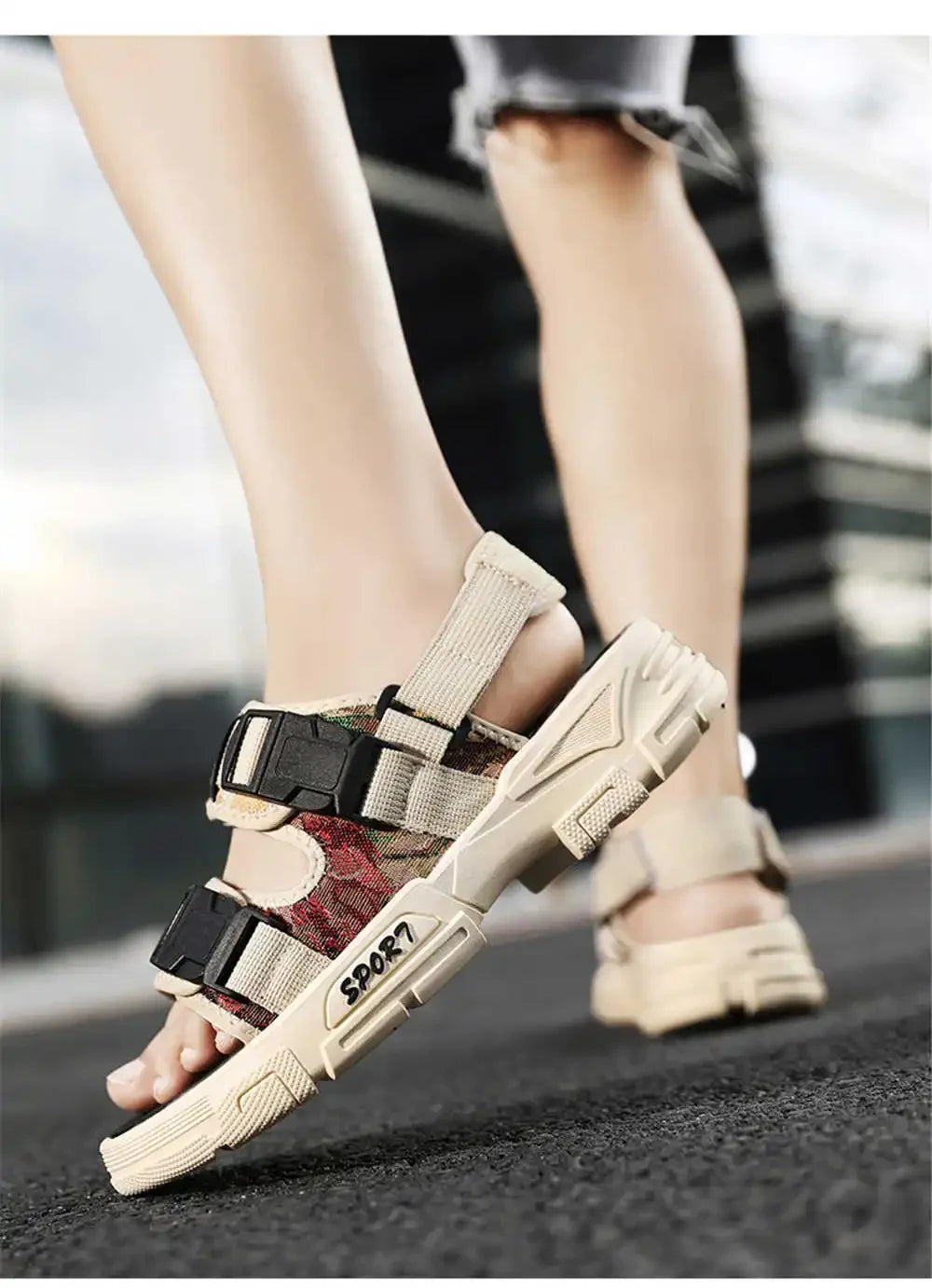 Open From The Back Light Men Shoes Summer Chinese Slippers Barefoot Sandal Sneakers Sport Low Prices Bascket Brand Name