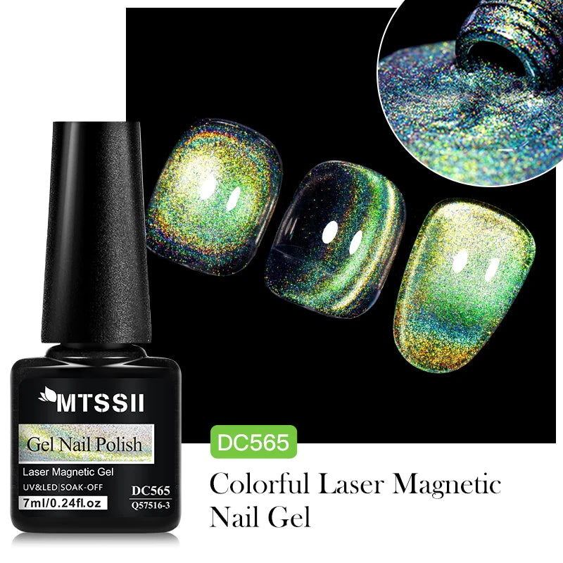 7ml Moonlight Magnetic Cat Eye Gel Nail Polish Grey Blue Red Black Autumn and Winter Nails Ultra Shine Soak Off UV Gel Nail Art