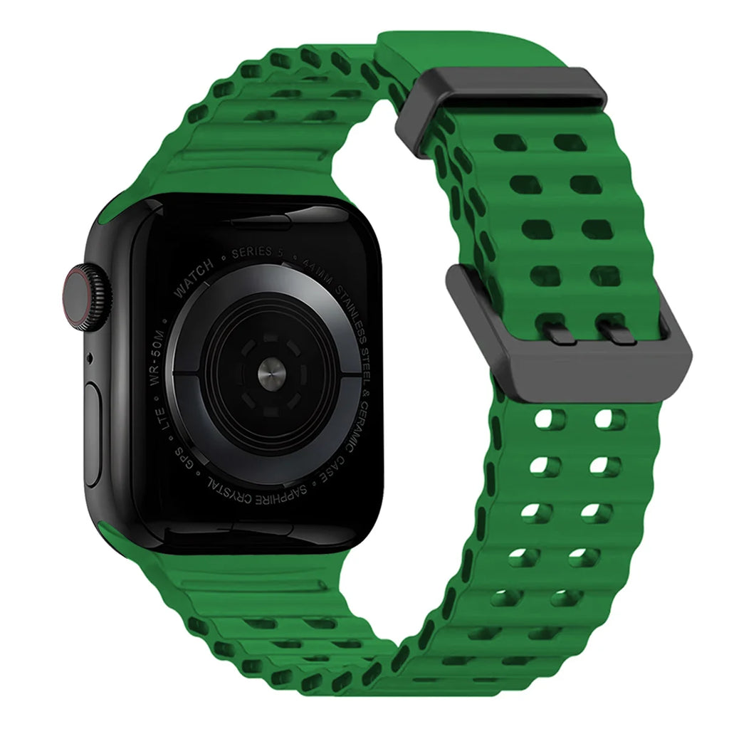 Silicone Strap for Apple Watch Ultra 3 49mm 46 45 44 42 38 41mm 40mm Sport Band for IWatch Series11 10 9 8 7 6 SE 5 4 3 2 Correa