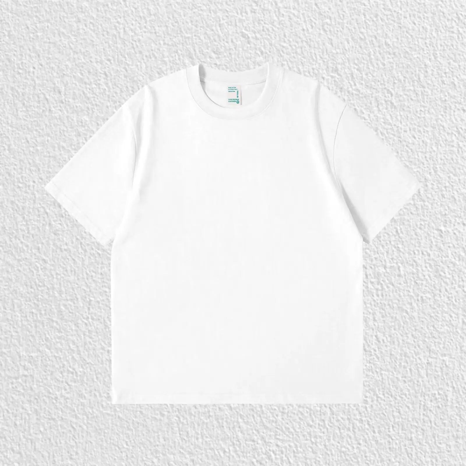 Pure White 260g Heavy T-shirt Men's Summer Pure Cotton Short-sleeved New Men's and Women's Streetwear