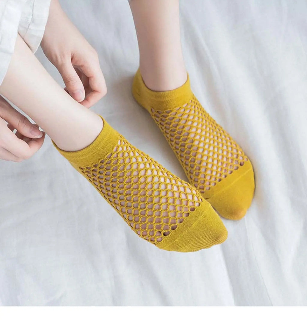 3pairs Women's Socks Breathable Fishnet Casual Ankle Sock Fashion Comfortable High Quality Summer Thin Ladies Calcetines Mujer