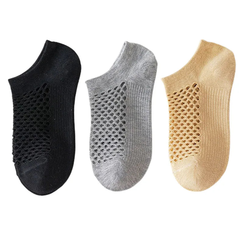 3pairs Women's Socks Breathable Fishnet Casual Ankle Sock Fashion Comfortable High Quality Summer Thin Ladies Calcetines Mujer