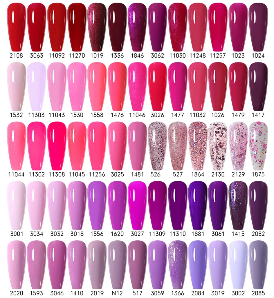 Arte Clavo 15ml Rose Red Pink Color Gel Nail Polish Autumn Winter Hot Sale Long Lasting Soak Off For Manicure Nail Art Gel