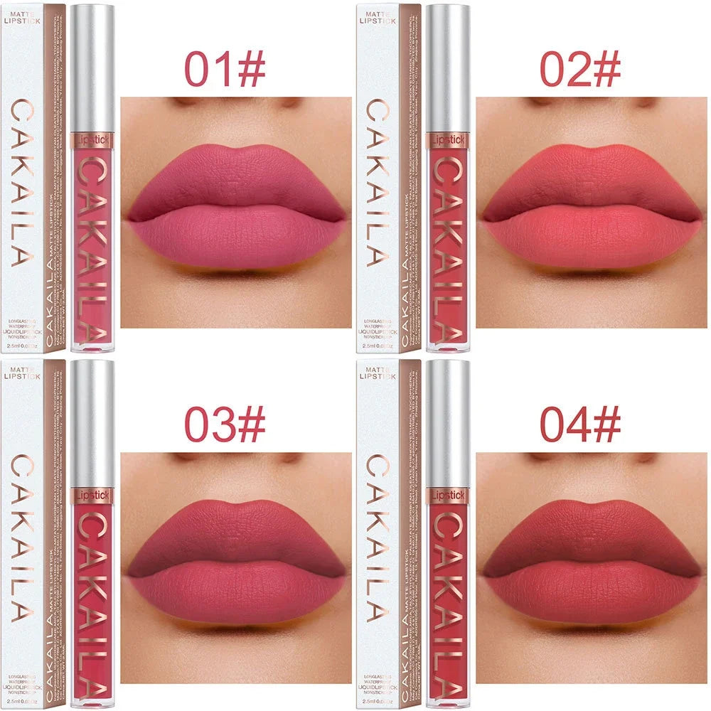 Matte Velvet Lip Glaze Long Lasting Silky Smooth Liquid Lipstick Not Easy To Fade Lip Gloss Makeup Sexy For Women Lip Tint