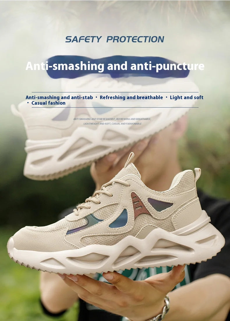 Lightweight Safety Shoes Men Women Work Shoes Steel Toe Cap Working Boots Sneakers Man Women Breathable Shoes Tactical Boots