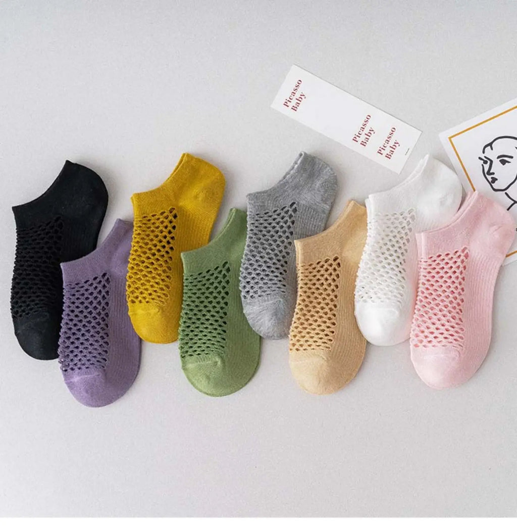 3pairs Women's Socks Breathable Fishnet Casual Ankle Sock Fashion Comfortable High Quality Summer Thin Ladies Calcetines Mujer