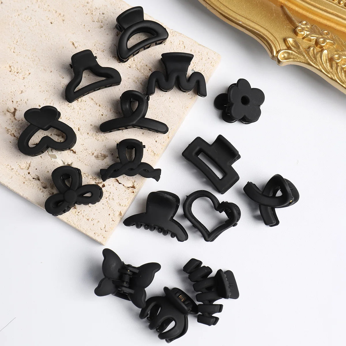 8/6Pcs Black Hair Claws Elegant Acrylic Hair Clip Hairpins Barrette Crab Claw Clip Headwear For Women Girls Hair Accessories