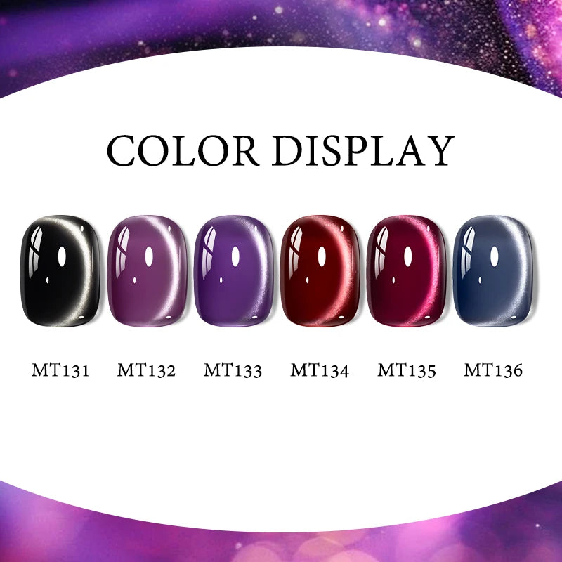 7ml Moonlight Magnetic Cat Eye Gel Nail Polish Grey Blue Red Black Autumn and Winter Nails Ultra Shine Soak Off UV Gel Nail Art