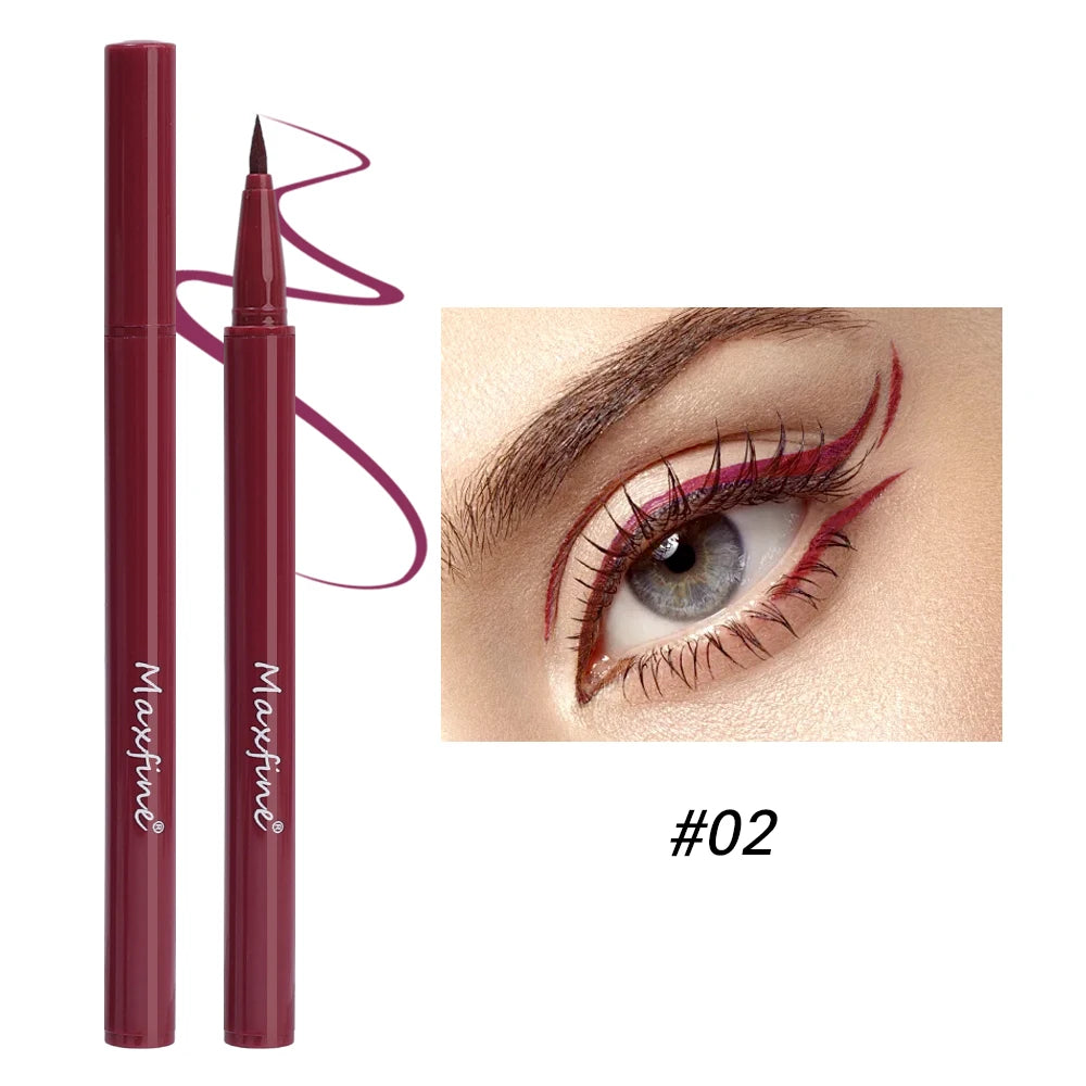 Waterproof Matte Red Liquid Eyeliner Pencil Ultra-thin Long Lasting Quick Dry Smooth Black Eye Liner Pen Korean Makeup Cosmetics
