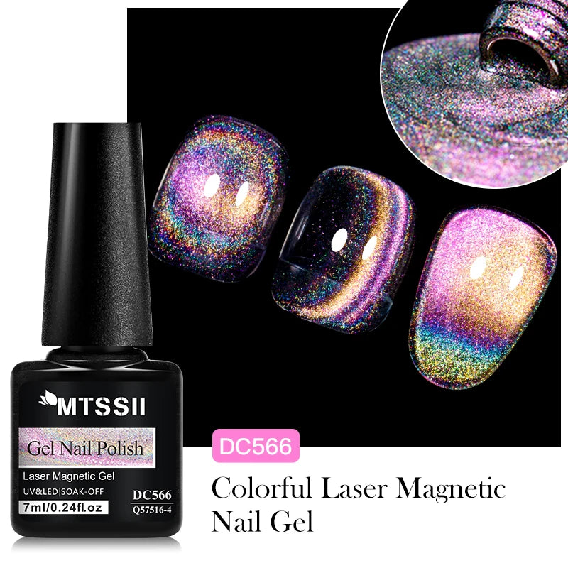 7ml Moonlight Magnetic Cat Eye Gel Nail Polish Grey Blue Red Black Autumn and Winter Nails Ultra Shine Soak Off UV Gel Nail Art