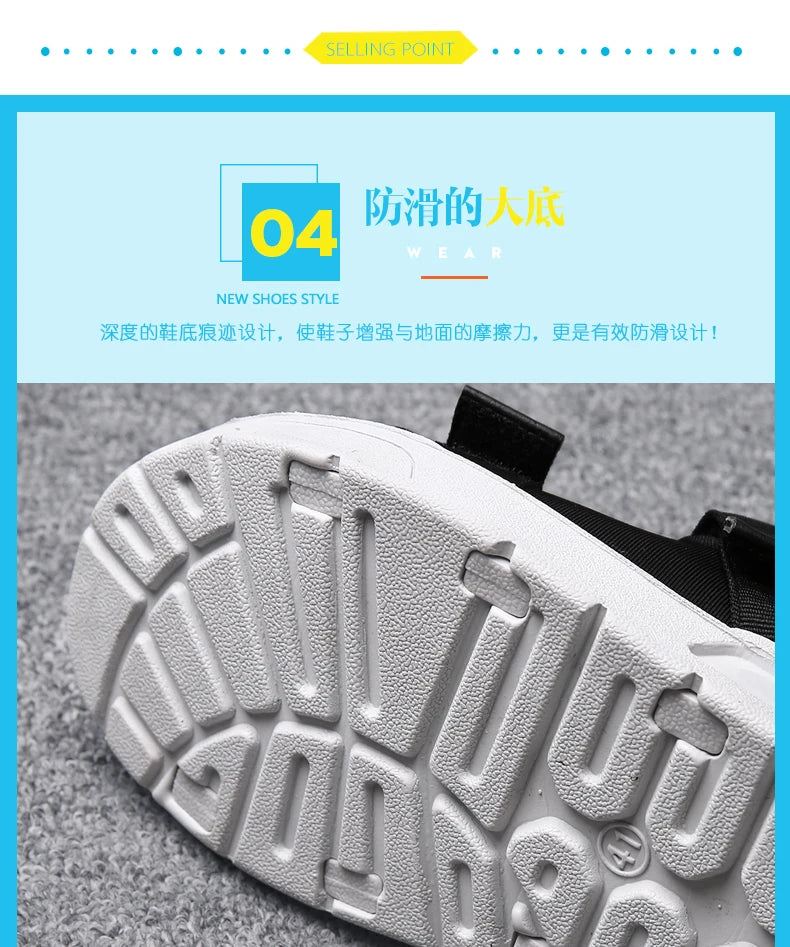 Men's Sandals Flat Sandals Men's Slippers Shoes for Men Wear-resistant Soft and Comfortable Indoor and Outdoor Non-slip Fashion