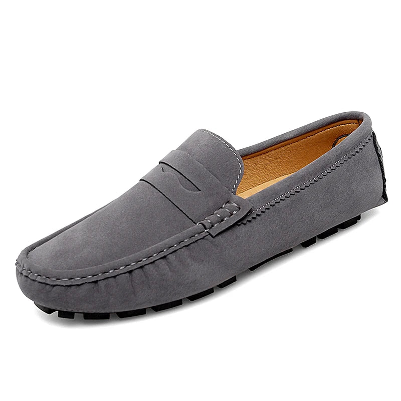 Suede Leather Mens Loafers New Fashion Walking Shoes New Comfy Man Drive Flats Classic Original Style Men Casual Shoes Moccasins