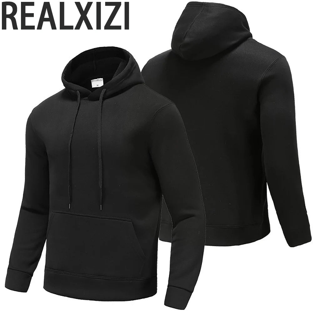 Solid Color Fleece Hoodies Men Women Long Sleeve Sweaters Loose Casual Hoodie Round Neck Sweatshirts Bottom Shirts Pullovers