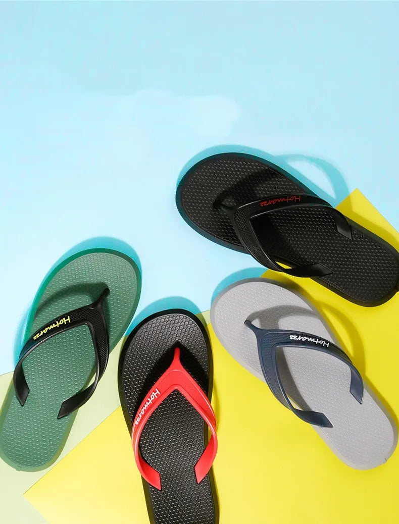 New Men Flip Flops Beach Flat Sandals Designer Summer Shoes Fashion Slides Rubber Clogs Zapatos Hombre