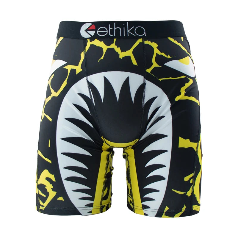 ETHIKA 1Pcs Men Underwear Boxers Breathable Mesh Crotch Mens Trunks Plus Size S-3XL Man Swimming Underpants Men's Panties Trunks