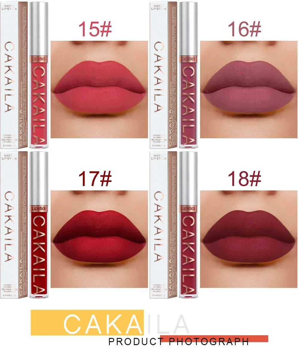 Matte Velvet Lip Glaze Long Lasting Silky Smooth Liquid Lipstick Not Easy To Fade Lip Gloss Makeup Sexy For Women Lip Tint