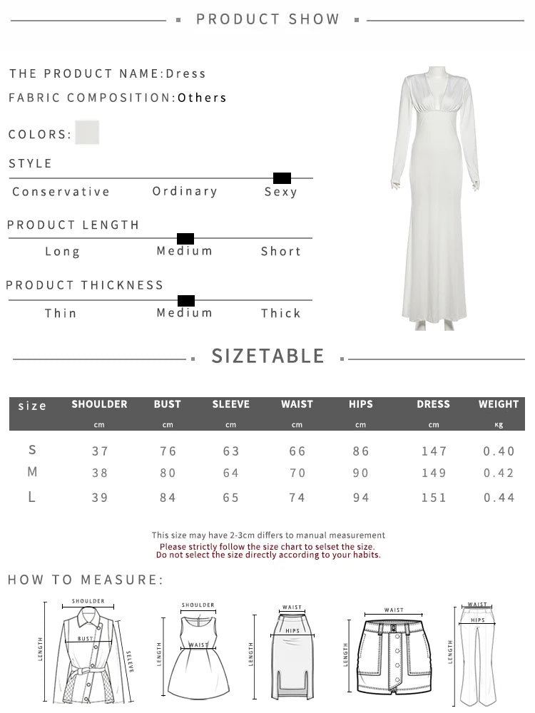 Nibber Sexy Low-Neck Maxi Dress Shoulder Pads Skinny Solid Long Sleeve Elasticity Prom Party Simple Classic Elegant Vestidos