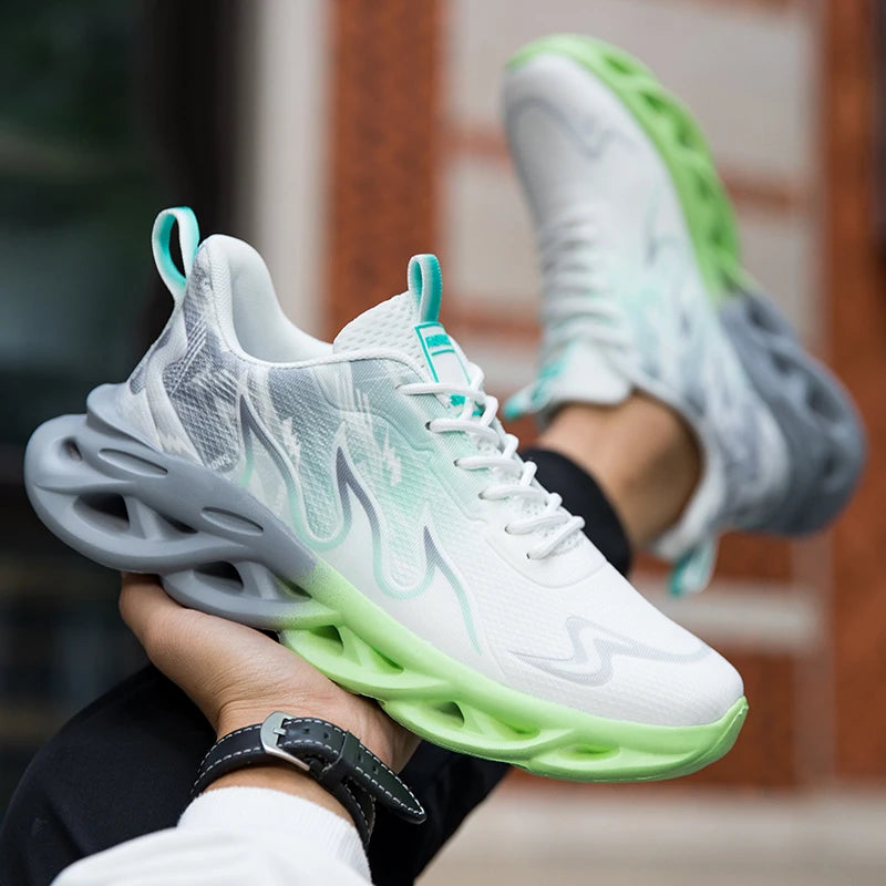 Running Shoes men Mesh Breathable Flat Cushioning Soft Comfortable Sneakers Outdoor Gym Trendy Casual Jogging Shoes for Men