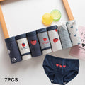 7PCS/Lot Women's Underwear Cute Cotton Panties Seamless Sexy Briefs For Girl Ladies Lingerie Cartoon Pantys Print Underpants