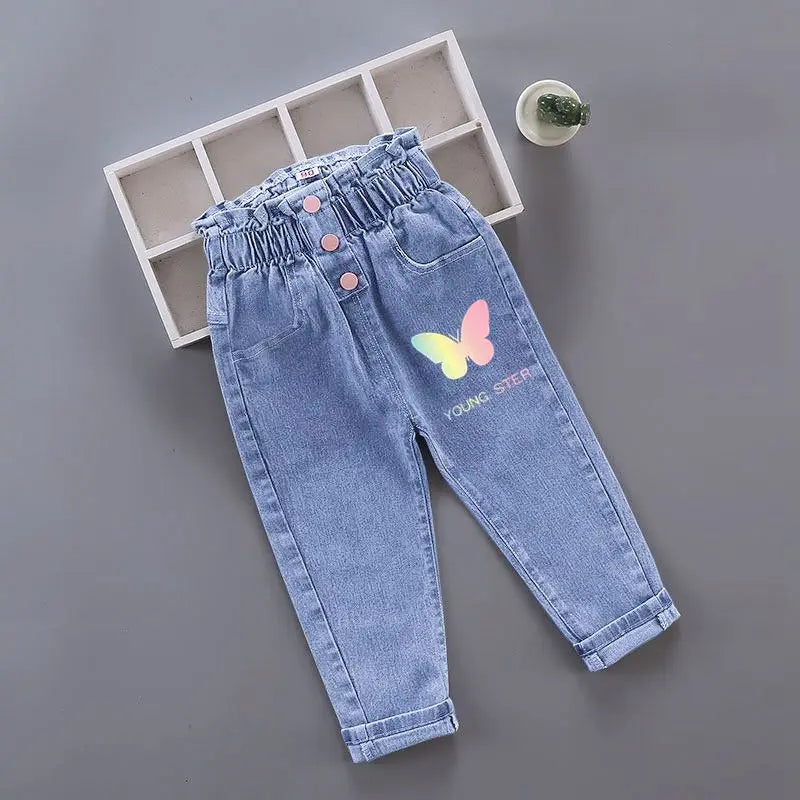 Girls Pants Kids Clothes Children Jeans Cowboy  Denim Pants Spring Autumn Fashion Clothing Streetwear Casual Harajuku