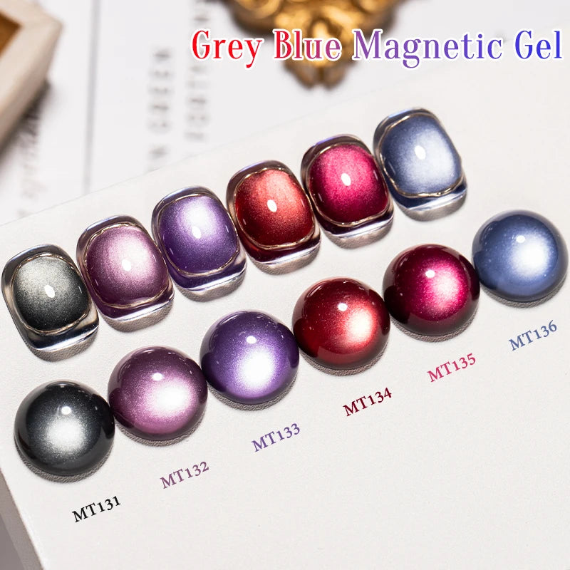 7ml Moonlight Magnetic Cat Eye Gel Nail Polish Grey Blue Red Black Autumn and Winter Nails Ultra Shine Soak Off UV Gel Nail Art