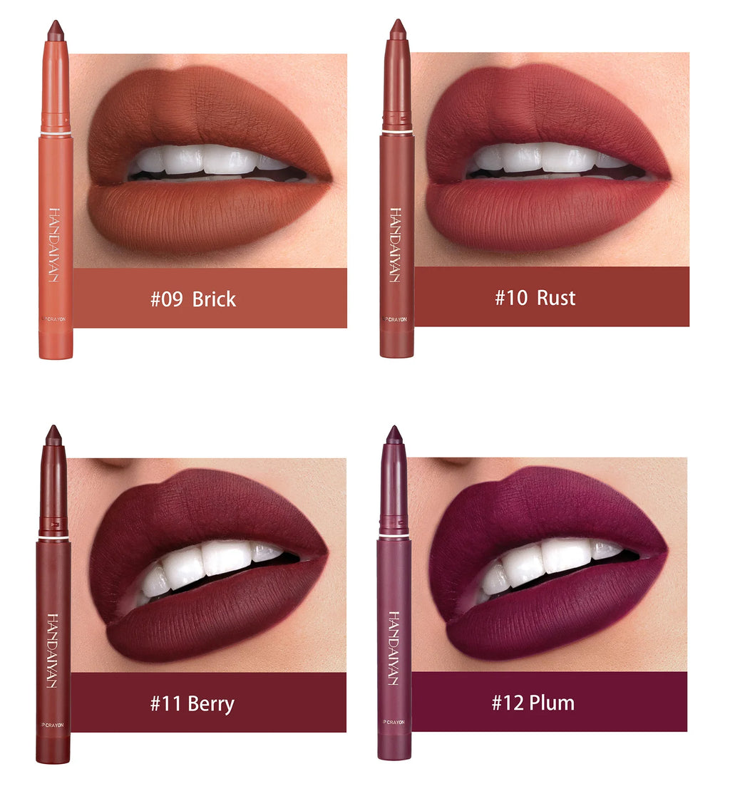 Waterproof Cherry Red Matte Lipstick Sexy Lipliner Pencil Plumping Stain Natural Nude Pink Lip Liner Outline Lips Contour Makeup