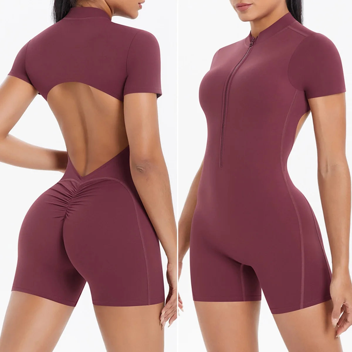 Cloud Rise Women Yoga Jumpsuit Long Sleeve Sports One Piece Suit Gym Pilates Fitness Bodysuit Rompers Workout Overall Sportswear