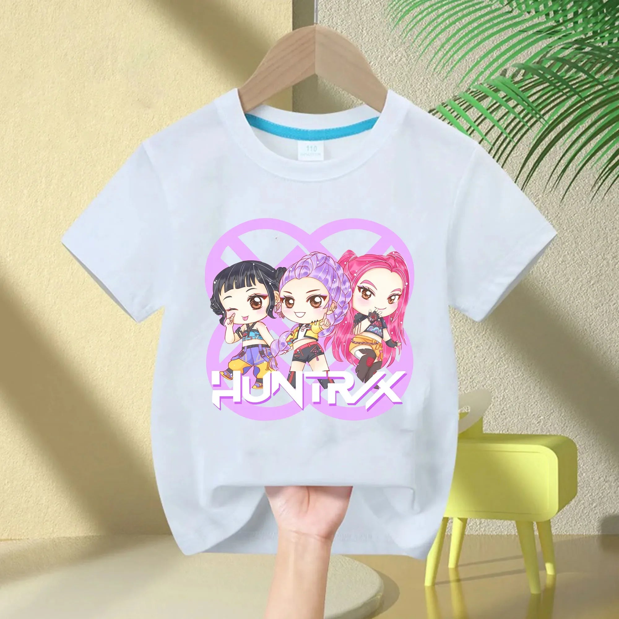 New 2025  KPop Demon Hunters Saja Boys Cartoon Boys T-shirt Round Neck Print Fashion Casual Top Children's T-shirt Kids Clothing