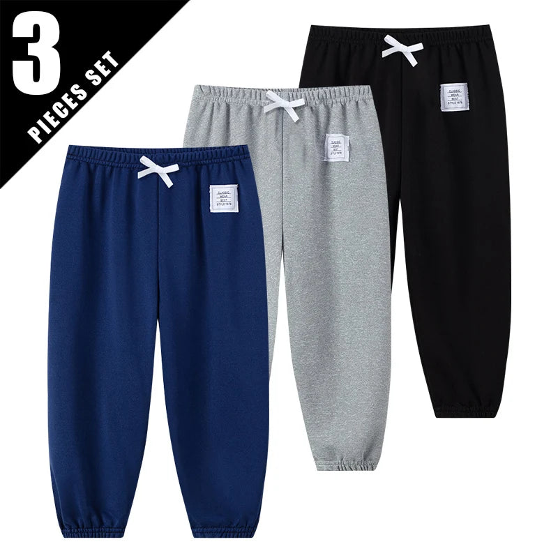 1/3 Pack Four Seasons Children's Sports Leisure Multicolor Pants Boys and Girls Basic Harun Pants Comfortable Running 9 Pants