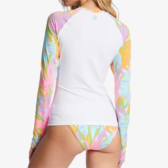 New Ladies Rashguard Long Sleeve Surfing Shirts Women's Lycra Fabric Surf Sexy Sweatshirt UV Protection RightTrack Swimwear